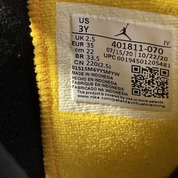 Air Jordan 9 Retro Nike Tennis Shoes High Top Dark Charcoal Sneaker Kids Size 3Y - Picture 2 of 12